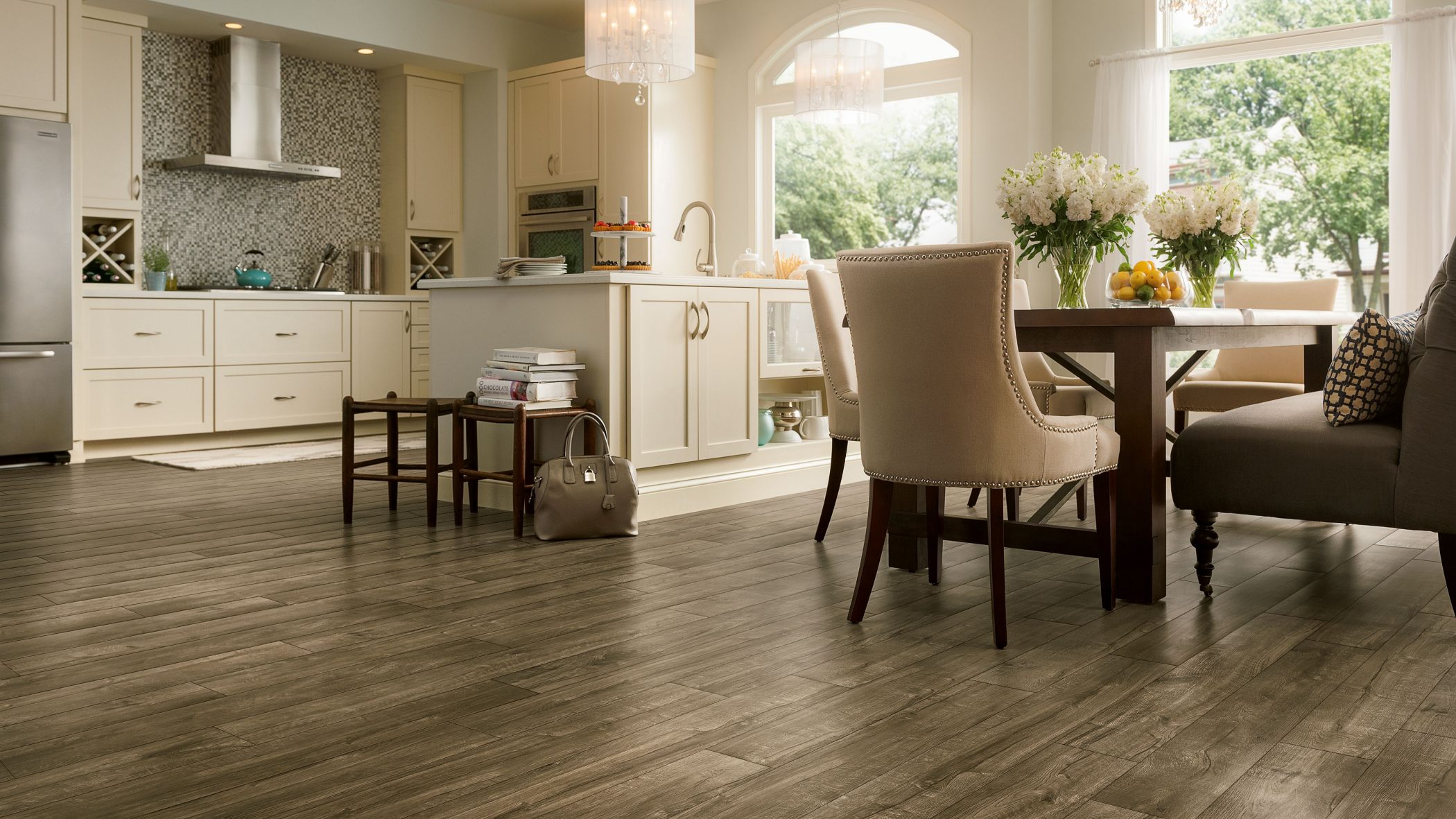 Armstrong Flooring Transitional Kitchen With Luxury Vinyl Tile 